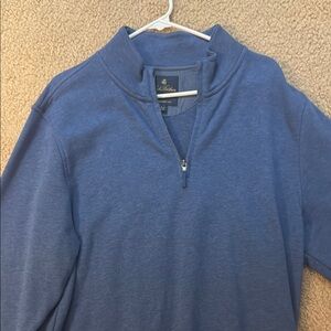 Brooks Brothers Men's Blue Quarter-Zip Sweater